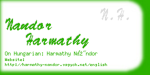 nandor harmathy business card